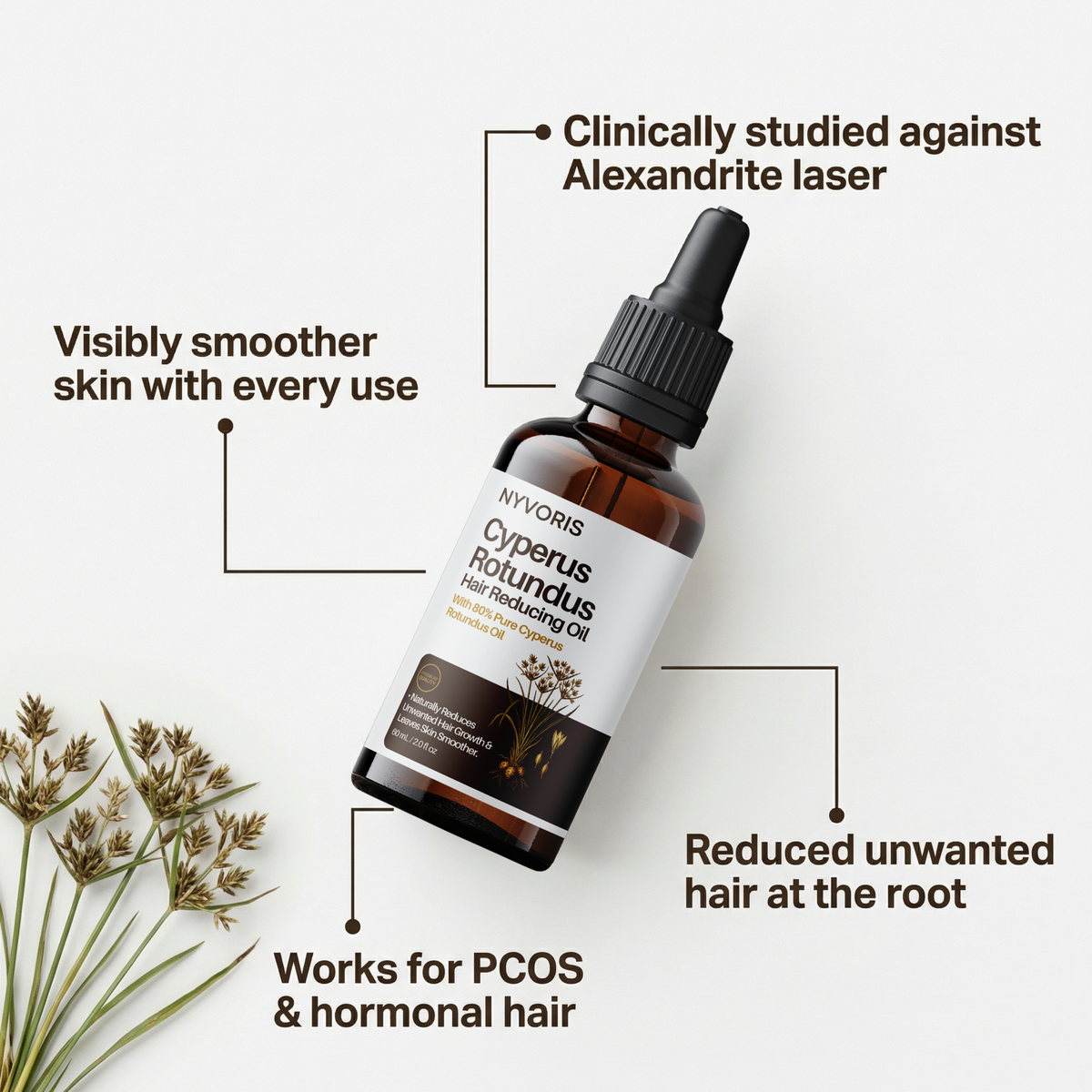 Built For PCOS & Hormonal Hair — Without Ever Touching Your Hormones
